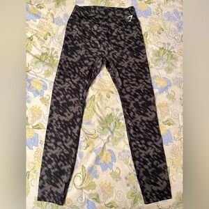Gymshark black and gray print leggings